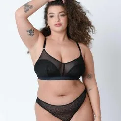 Poitrine Généreuse Jusqu Femme | Amelia Soutien-Gorge Sans Armatures Noir | RougeGorge