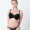 Poitrine Généreuse Jusqu Femme | Anna Soutien-Gorge Ampli Emboitant Noir Noir | RougeGorge