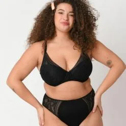 Poitrine Généreuse Jusqu Femme | Lynn Bemylove Dentelle Noir Noir | RougeGorge