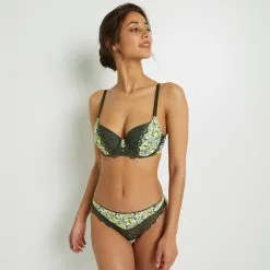 Poitrine Généreuse Jusqu Femme | Syara Soutien-Gorge Ampli Emboitant Ivoire/Kaki | RougeGorge