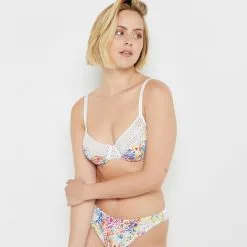 Poitrine Généreuse Jusqu Femme | Vanity Soutien Gorge Emboitant Blanc/Orange | RougeGorge