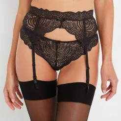Porte-Jarretelles & Serre-Taille Femme | Dentelle Porte-Jarretelles Noir | RougeGorge