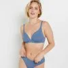 Soutien-Gorge Ampliforme & Foulard Femme | Alma Soutien-Gorge Ampliforme Plunge Bleu | RougeGorge