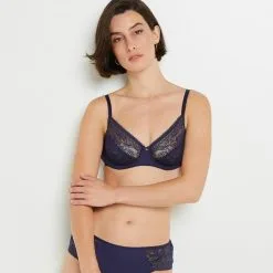 Soutien-Gorge Corbeille & Emboîtant Femme | Angele Soutien-Gorge Emboitant Marine | RougeGorge