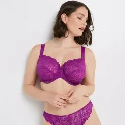 Soutien-Gorge Corbeille & Emboîtant Femme | Dentelle Soutien-Gorge Grands Bonnets Fuchsia | RougeGorge