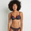 Soutien-Gorge Push-Up Femme | Thyam Soutien-Gorge Push Up Tulle Brode Gris/Rouge | RougeGorge
