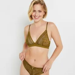 Soutien-Gorge Sans-Armatures & Triangle Femme | Agnes Soutien-Gorge Sans Armatures Miel | RougeGorge