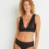 Soutien-Gorge Sans-Armatures & Triangle Femme | Aloa Soutien-Gorge Sans Armature Foulard Noir | RougeGorge