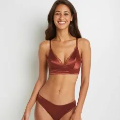 Soutien-Gorge Sans-Armatures & Triangle Femme | Amandine Soutien-Gorge Sans Armatures Bronze | RougeGorge