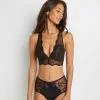 Soutien-Gorge Sans-Armatures & Triangle Femme | Automne Soutien-Gorge Ampliforme Noir/Acajou | RougeGorge