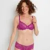 Soutiens-Gorge Jusqu Femme | Dentelle Soutien-Gorge Emboitant Fuchsia | RougeGorge