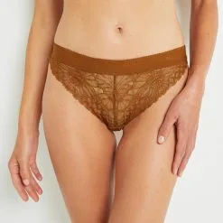 Tanga Femme | Audrey Tanga Dentelle Orange | RougeGorge